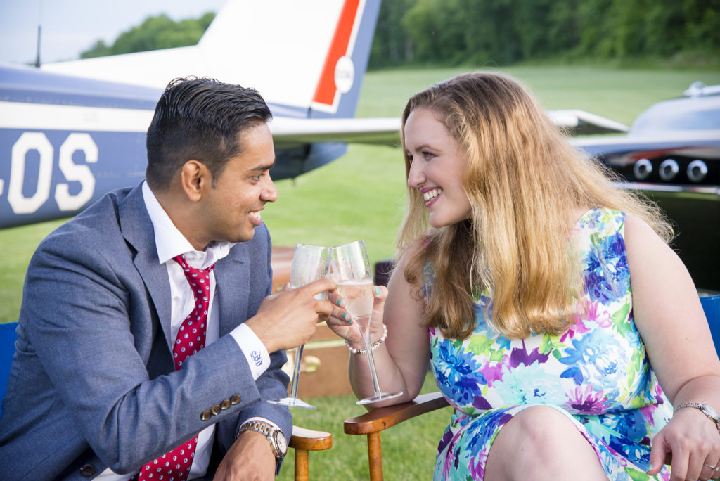 couple toasting